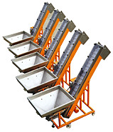 Machine-feeding conveyors