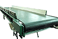 Flat-belt conveyor with special surface coating