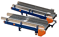 Belt conveyor with rack to fit onto platform scales